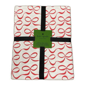 Kate Spade New York Red Bow Print Tablecloth – Oblong 60x102 In – New